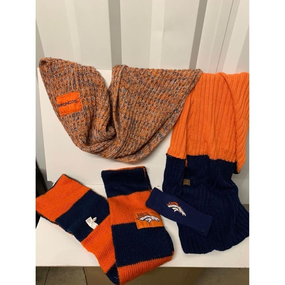 Denver Broncos NFL 4 Pieces Scarves/ Headband Bundle